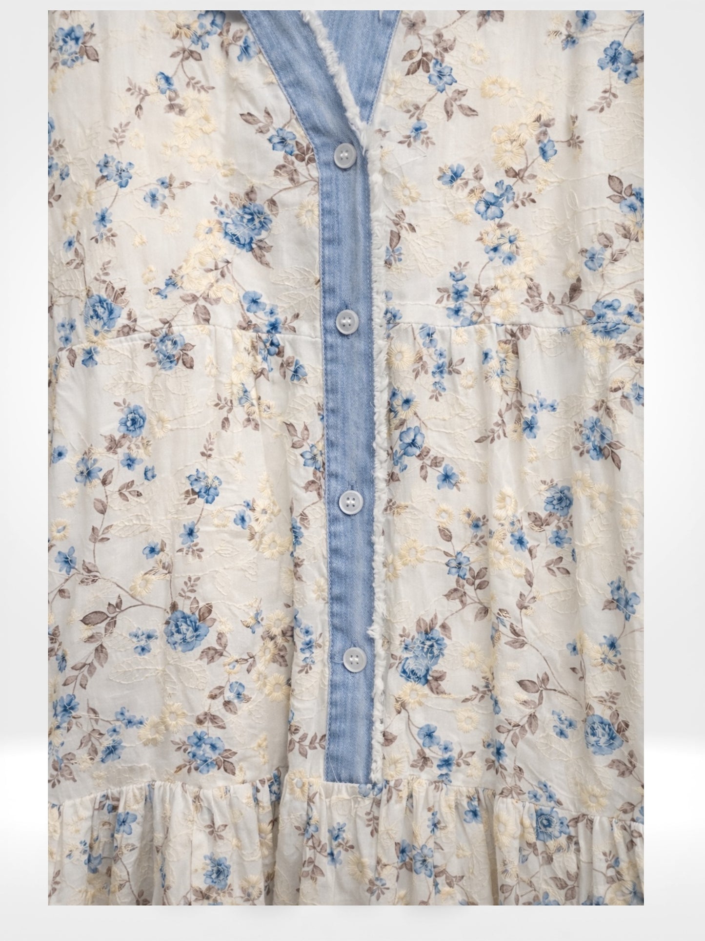 Willow Bloom Tiered Chambray Dress