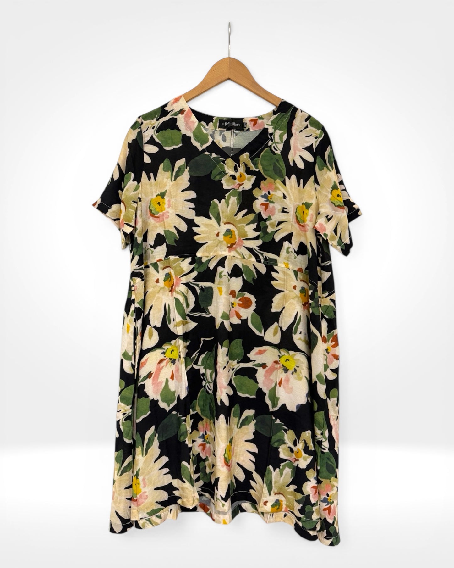Floral Print Relaxed Tunic Dress (Bella Blue)
