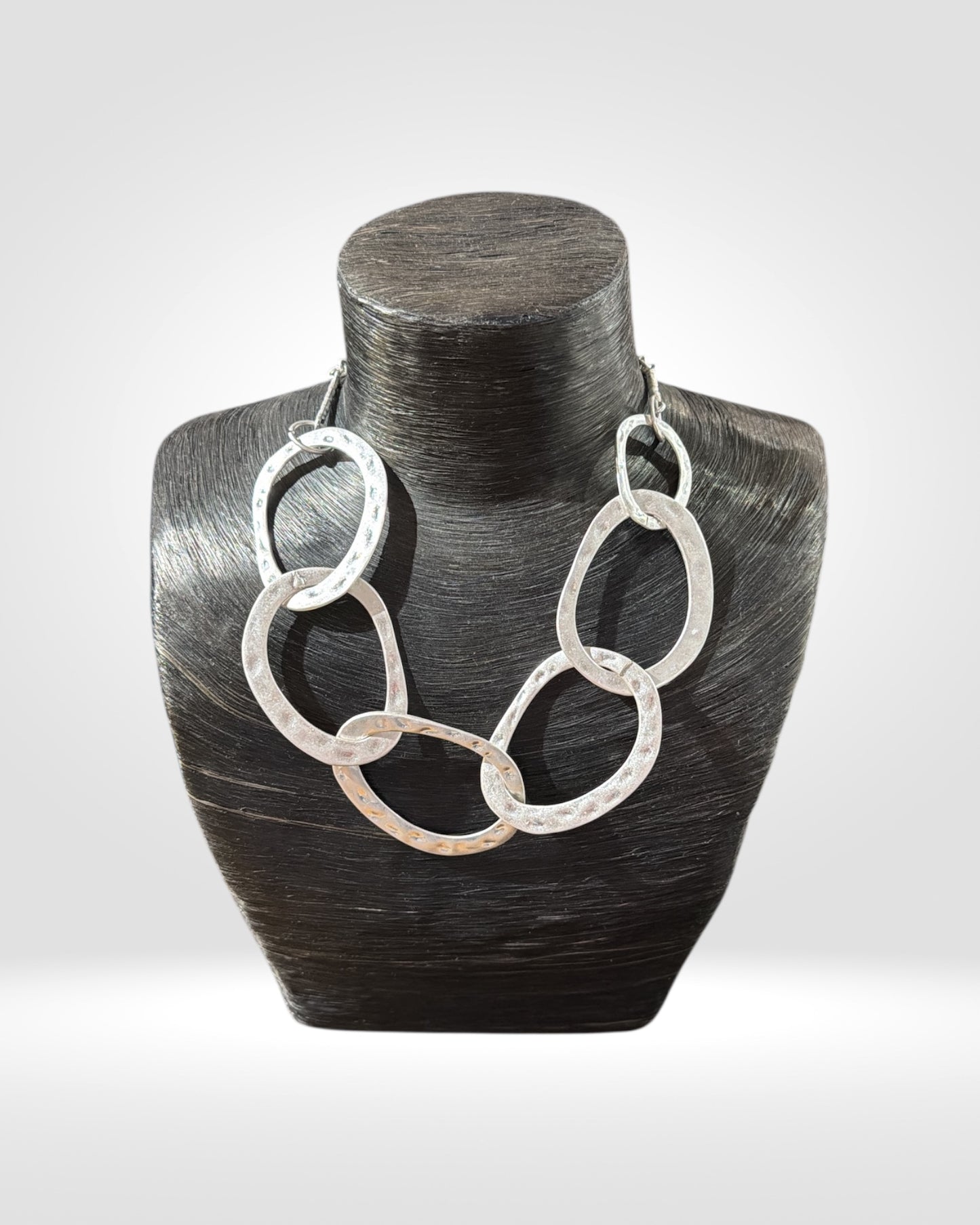 Silver Statement Link Necklace