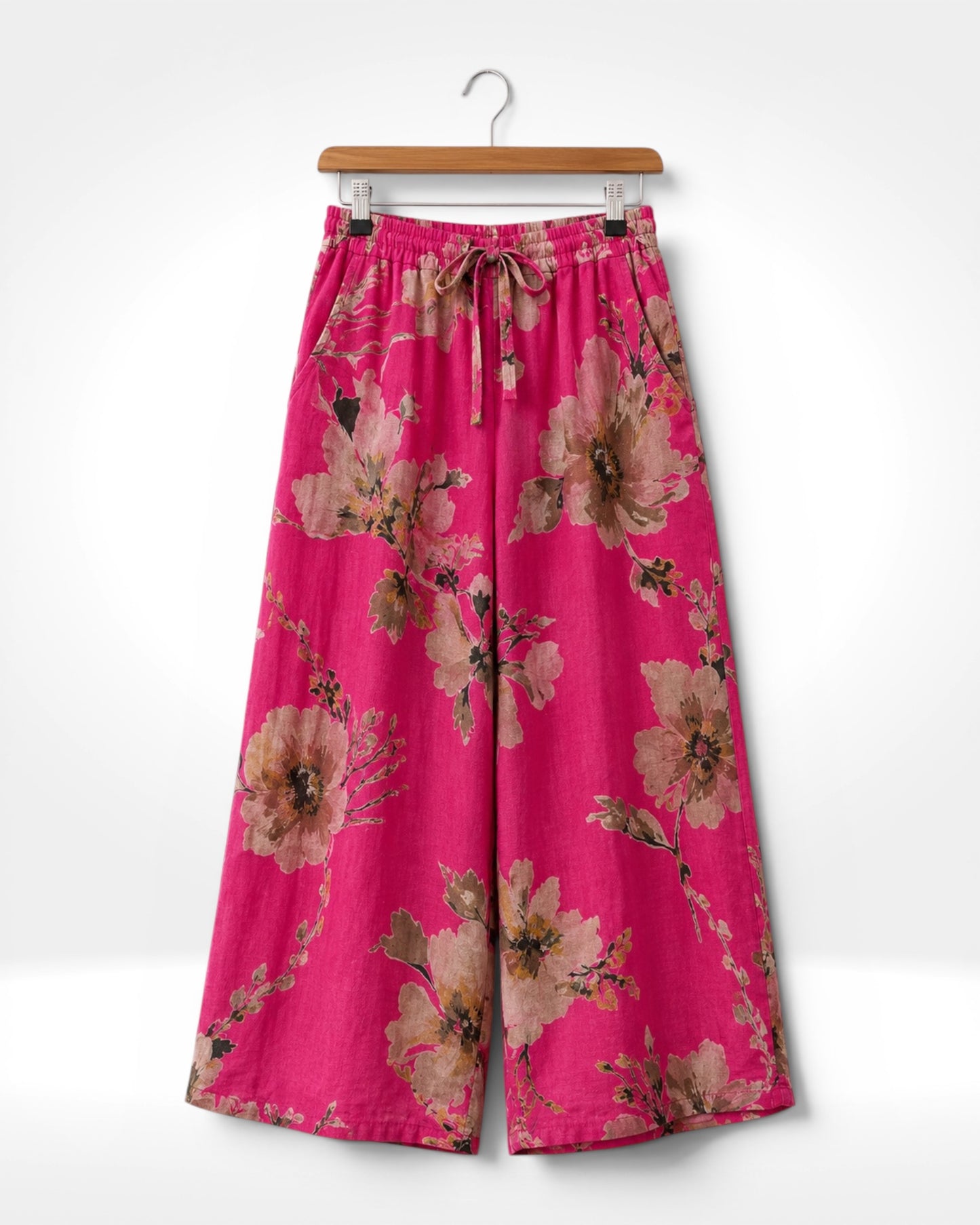 Pink Petal Linen Trousers