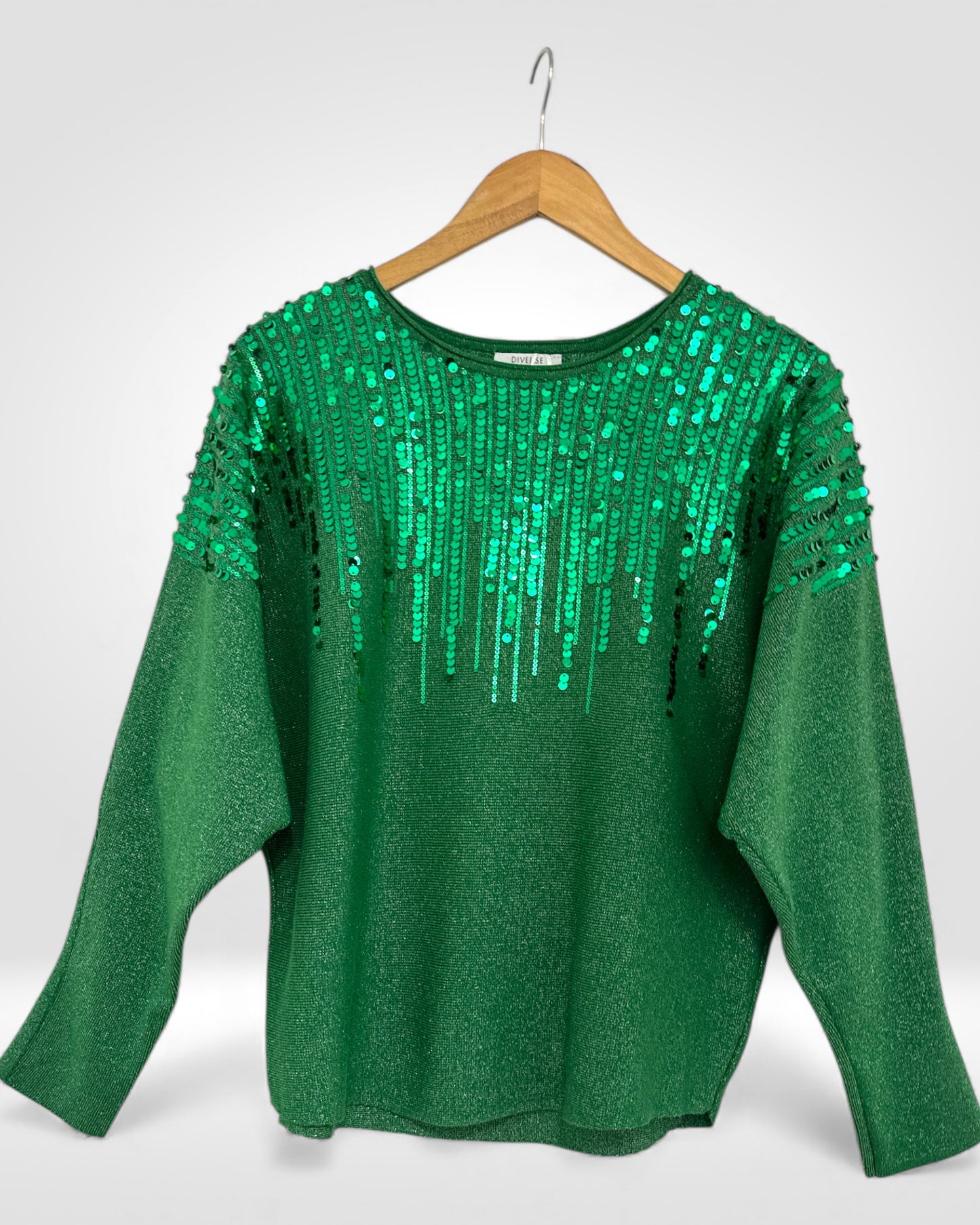 Sequin Cascade Knit Jumper