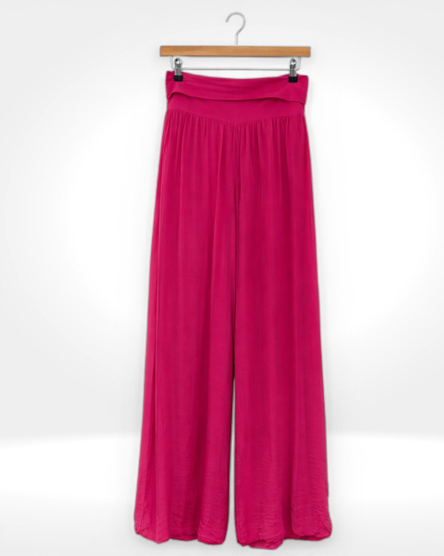 Silk Wide Leg Trousers