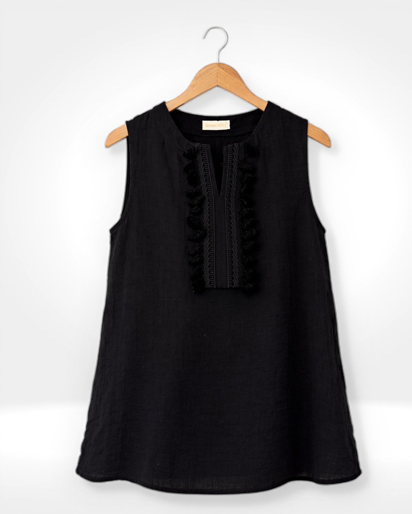 Midnight Frill Sleeveless Tunic