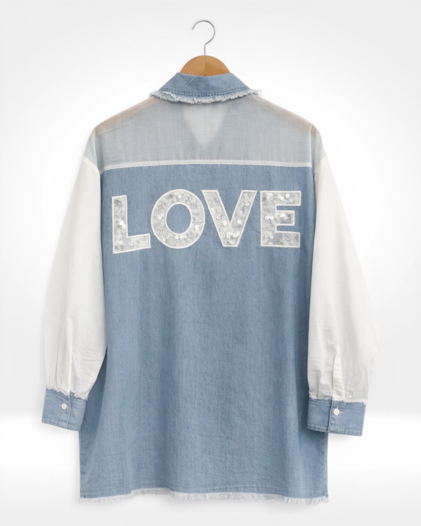 Chemise en chambray Amour Sequin Love