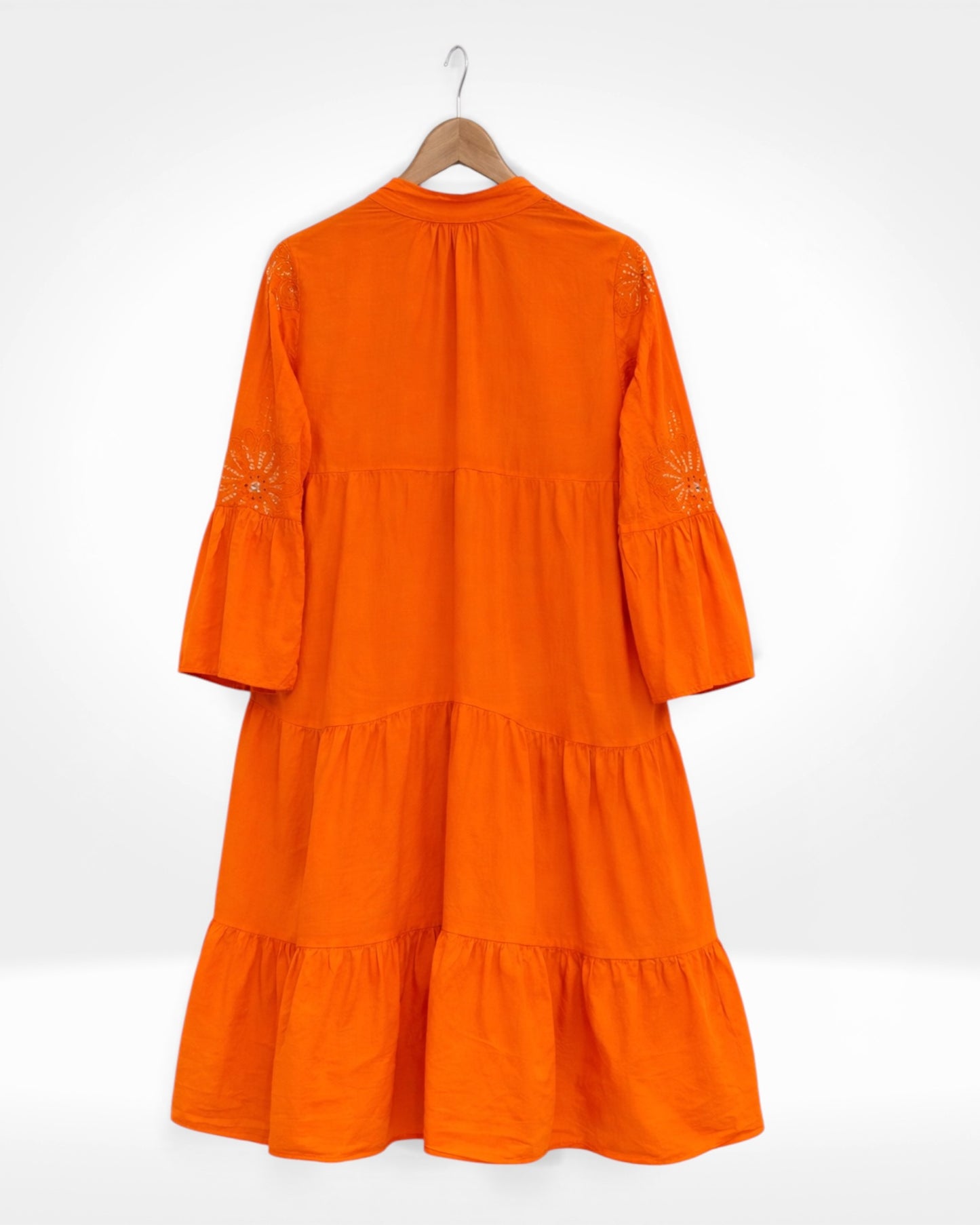 Blossom Shimmer Stufen-Midikleid