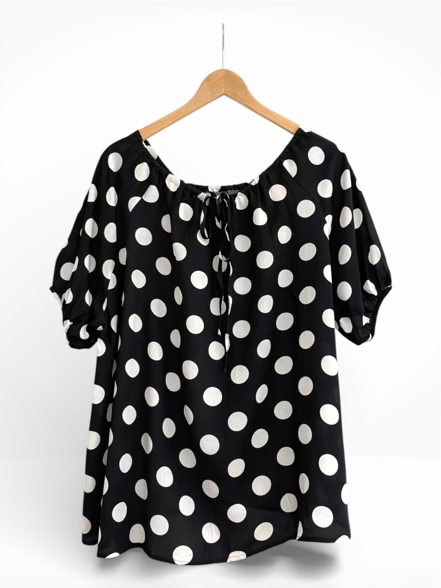 Midnight Muse Polka Dot Blouse