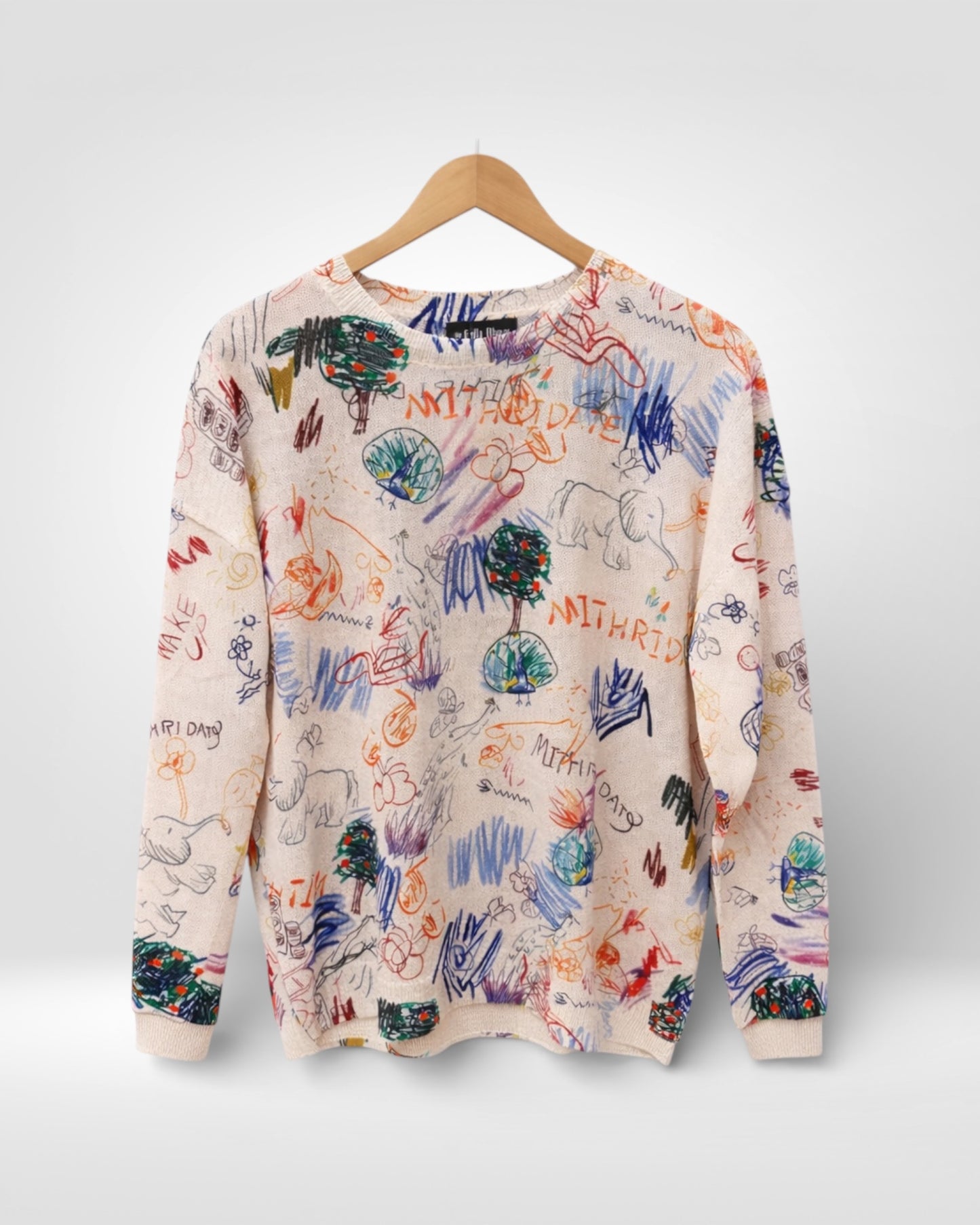 Abstract Art Knit Sweater (Bella Blue)
