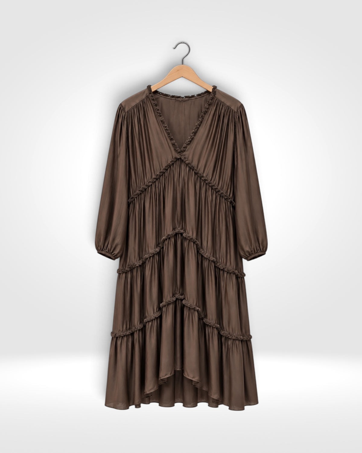 Romantic Ruffle Tiered Midi Dress