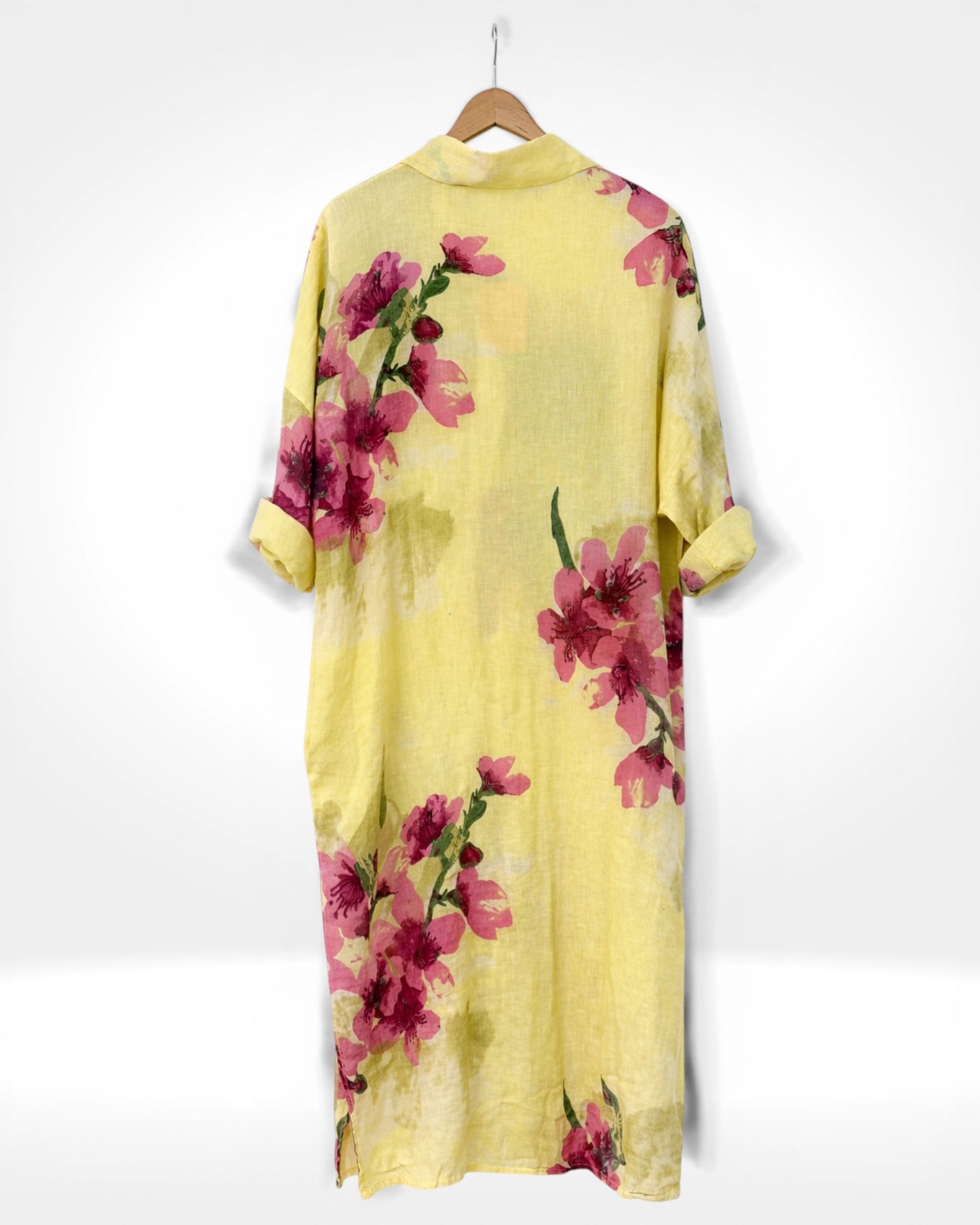 Linen Blossom Shirt Dress