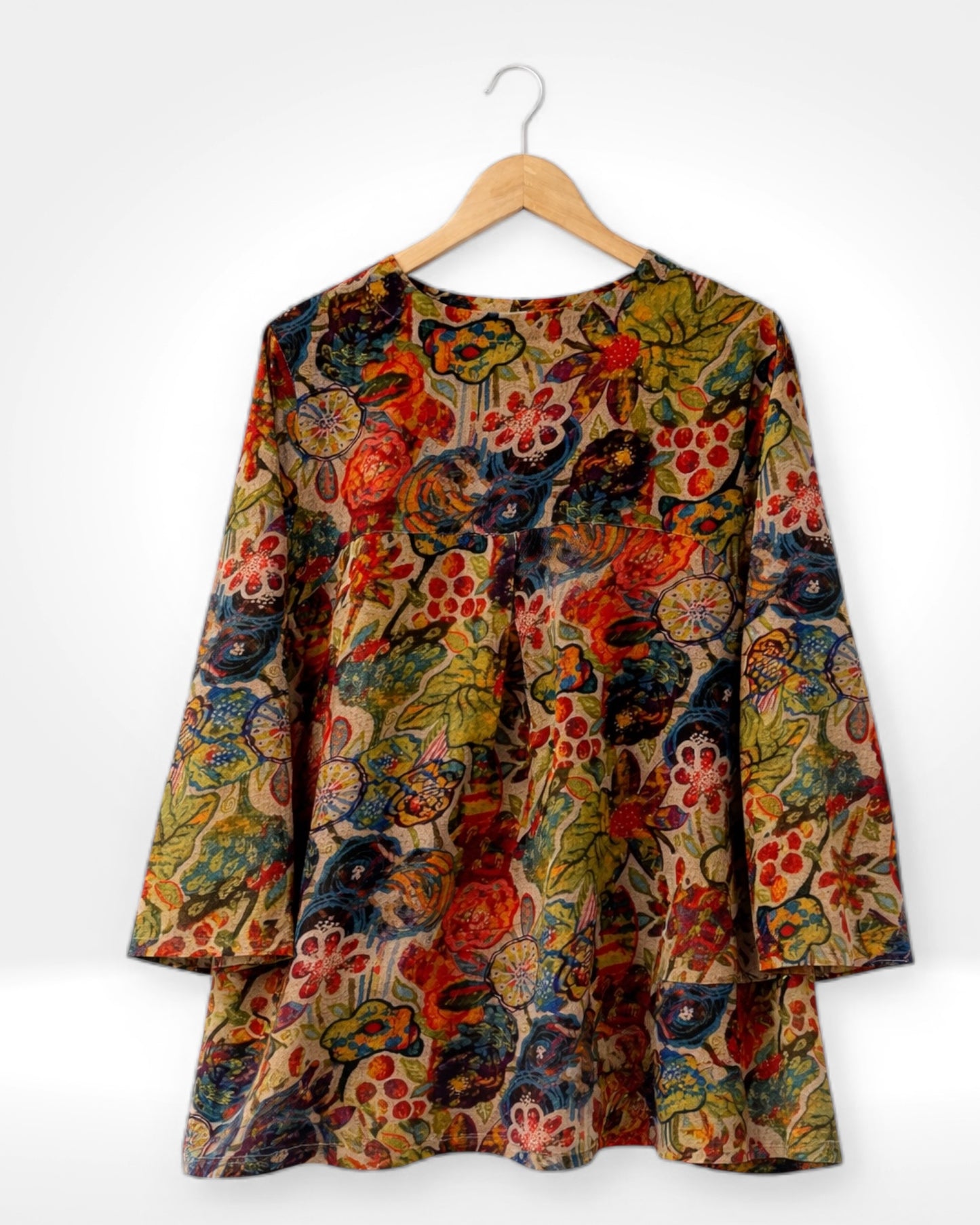 Multicolour Printed Smock Top (Bella Blue)