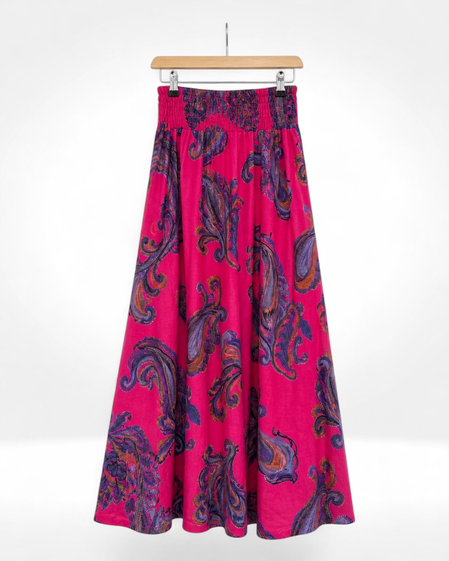 Paisley Linen Palazzo Trousers