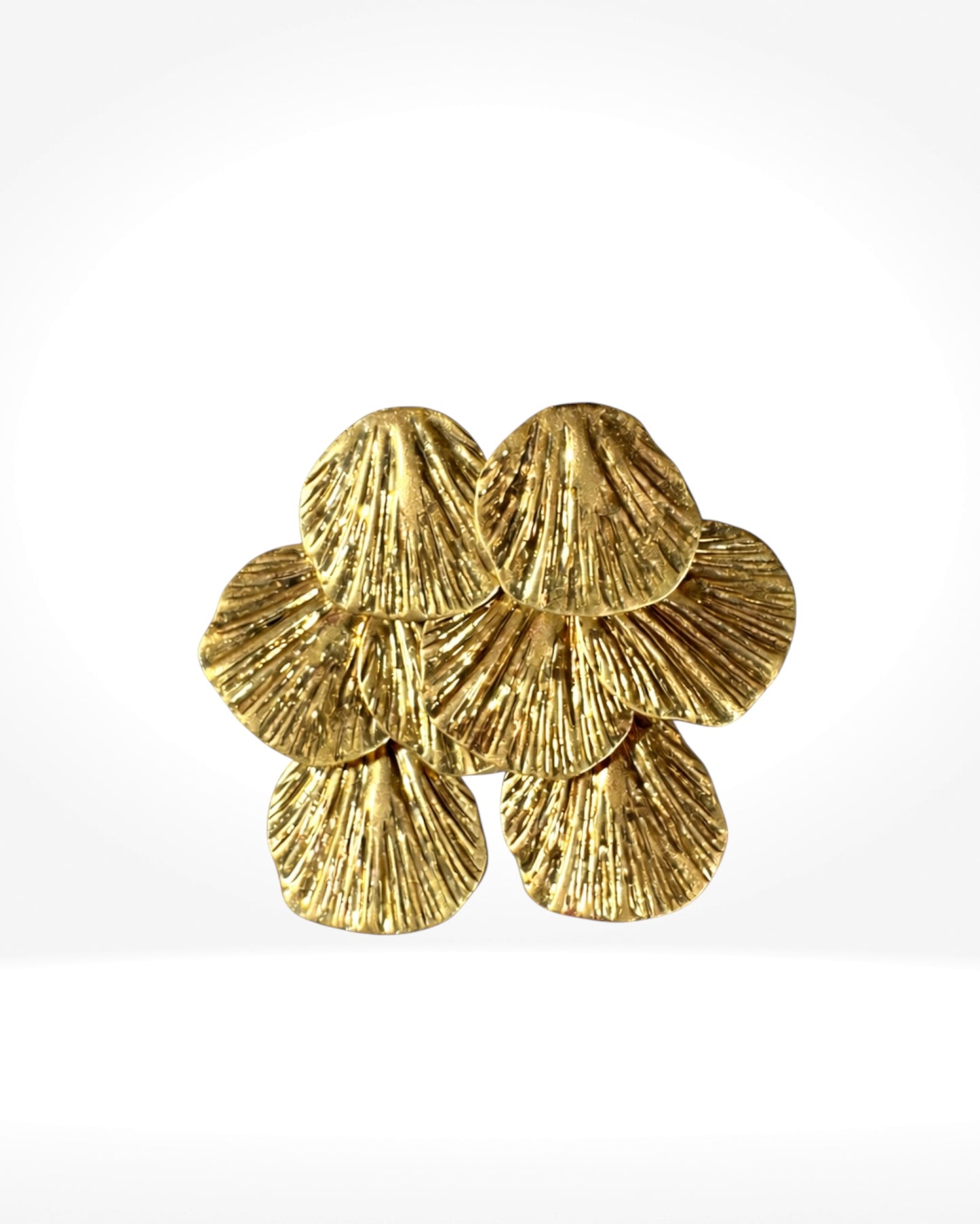 Gold Shell Statement Earrings