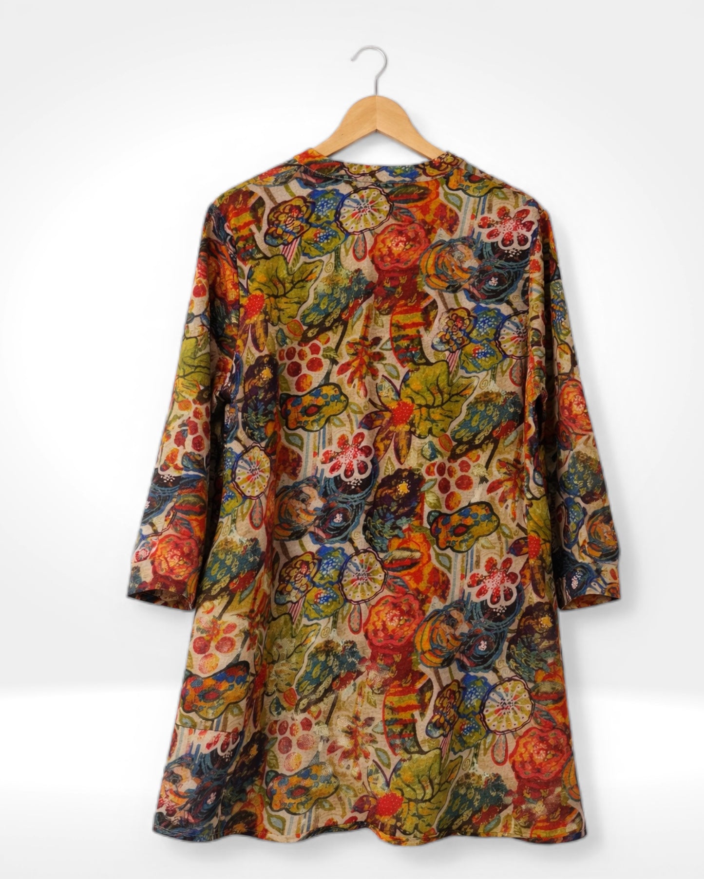 Multicolour Printed Button Tunic (Bella Blue)