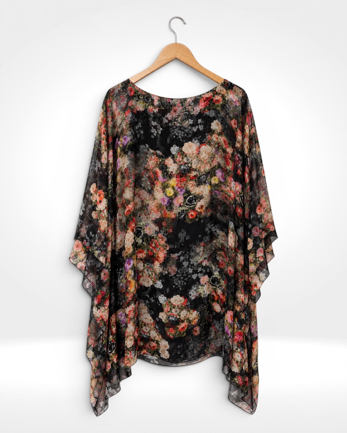 Silk Garden Batwing Long Top