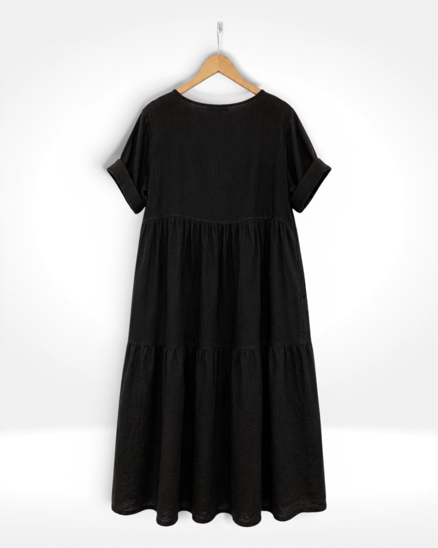 Luna Linen Tiered Maxi Dress
