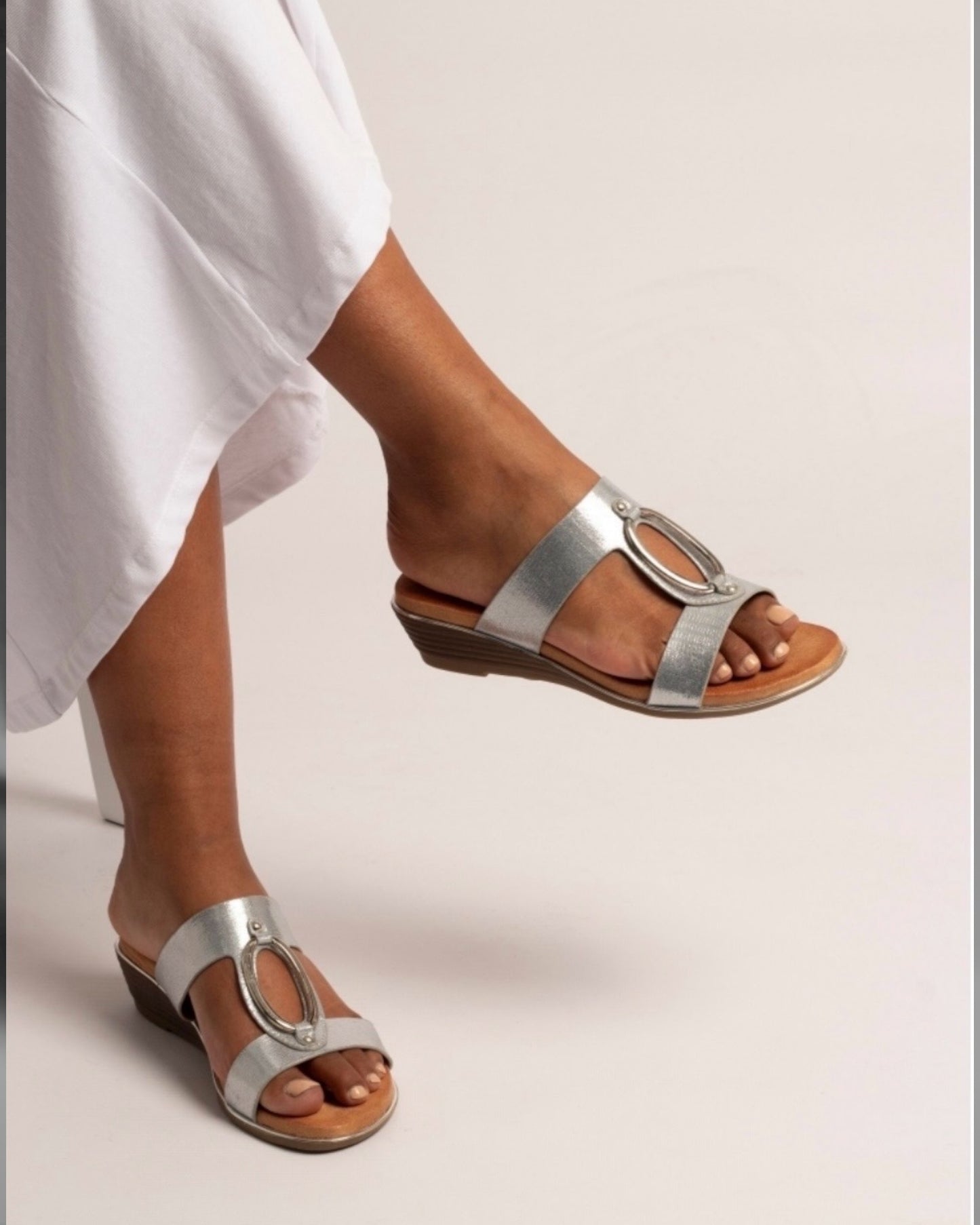 Claudia Silver Sandal