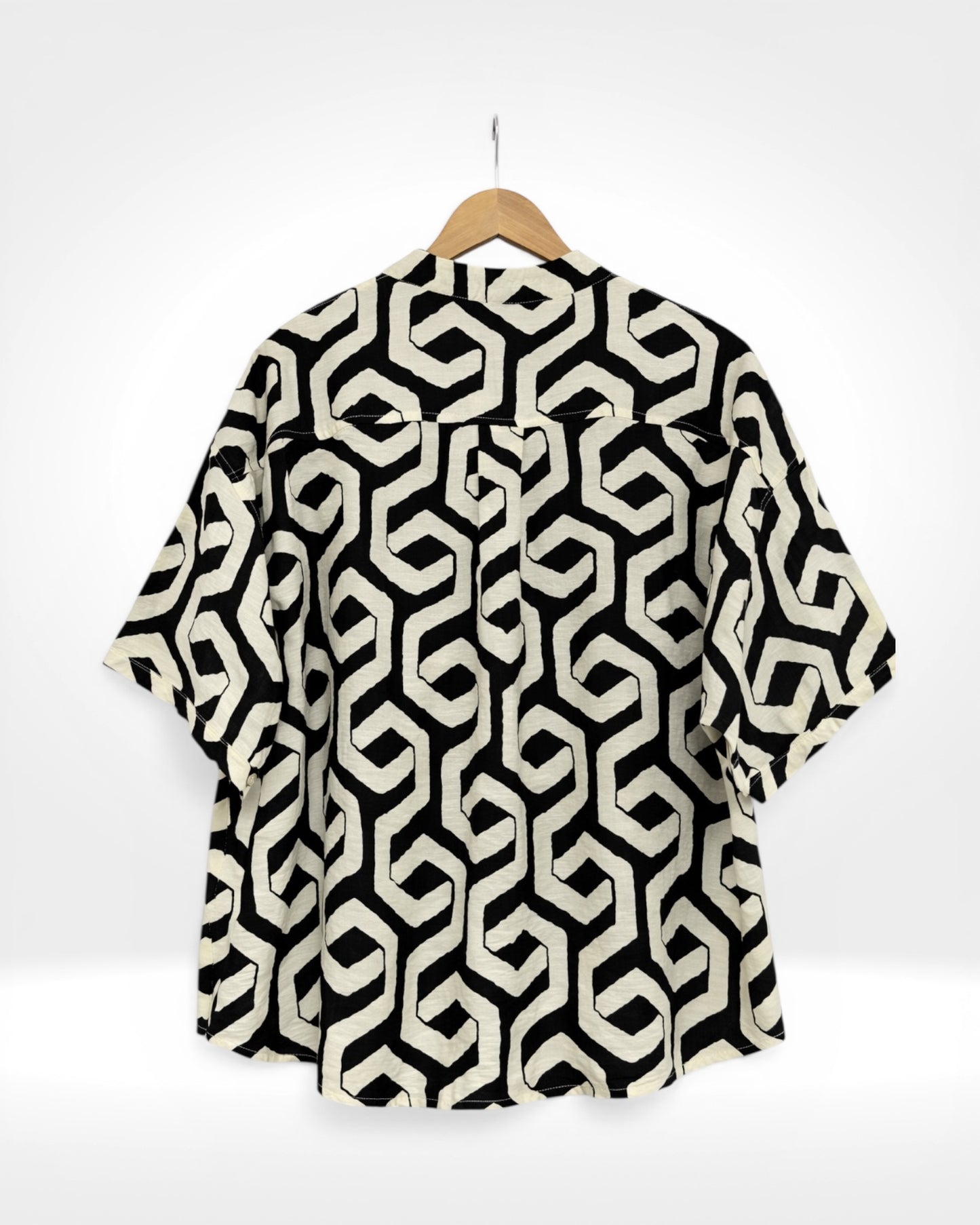 Monochrome Geoprint Swing Top (Bella Blue)