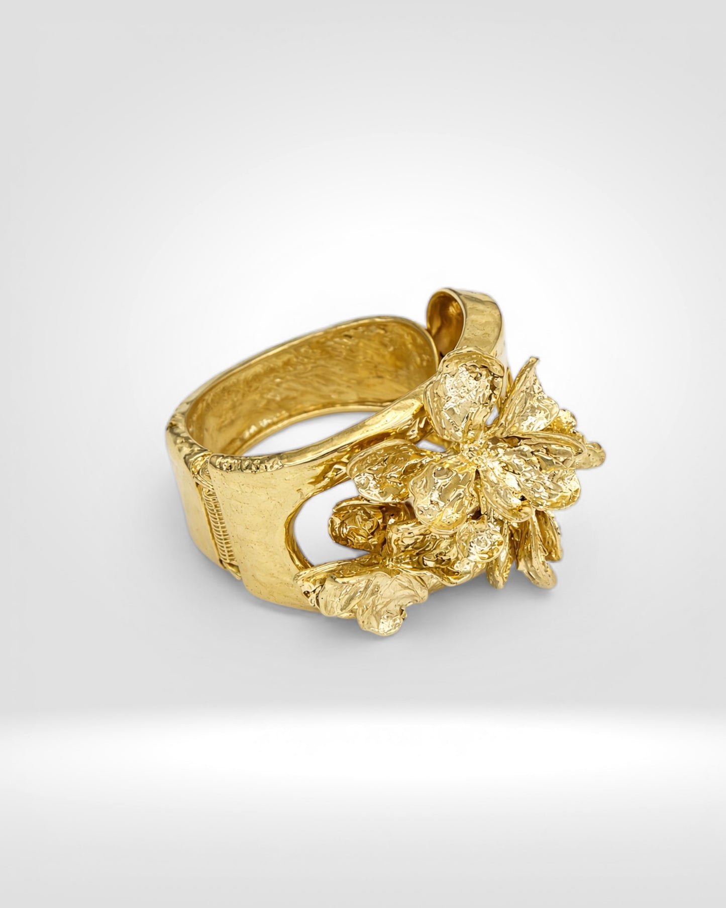 Golden Blossom Statement Bangle