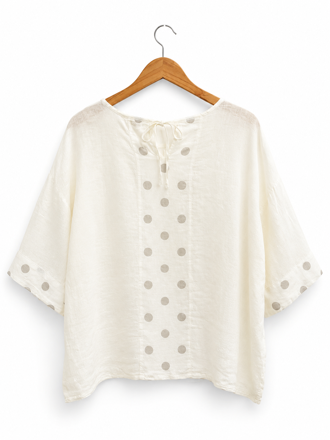 Dot Detail Linen Top