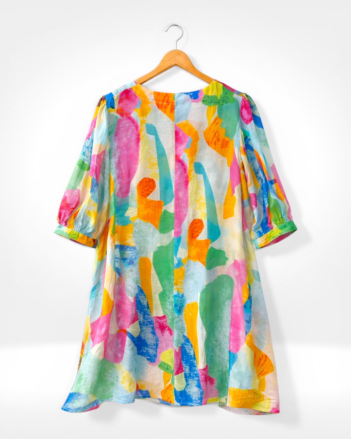Pastel Abstract Tunic Dress (Bella Blue)