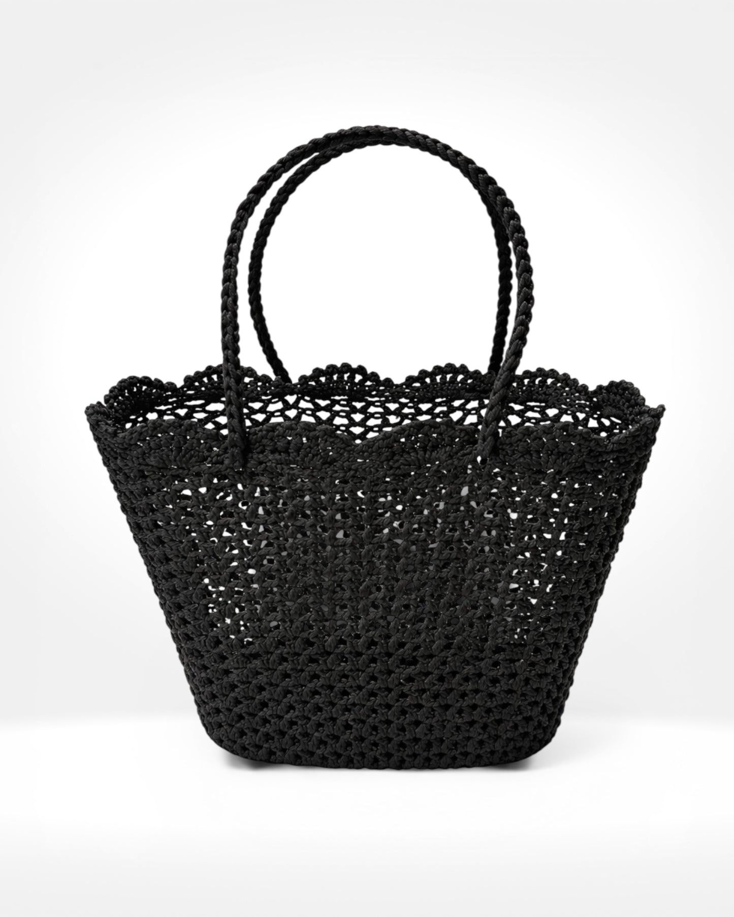 Black Woven Summer Tote