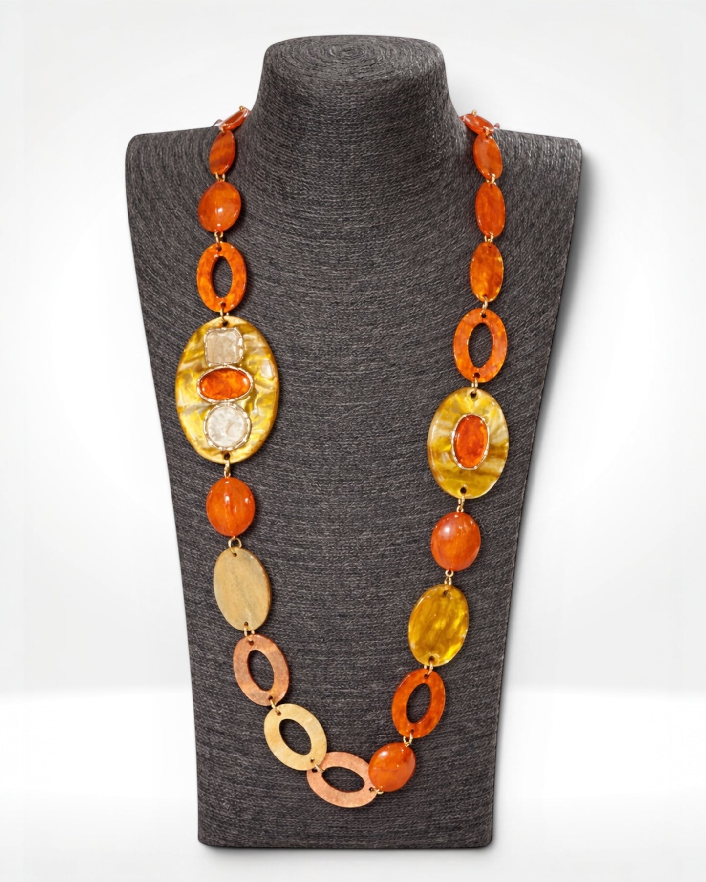 Sunset Orange Statement Necklace