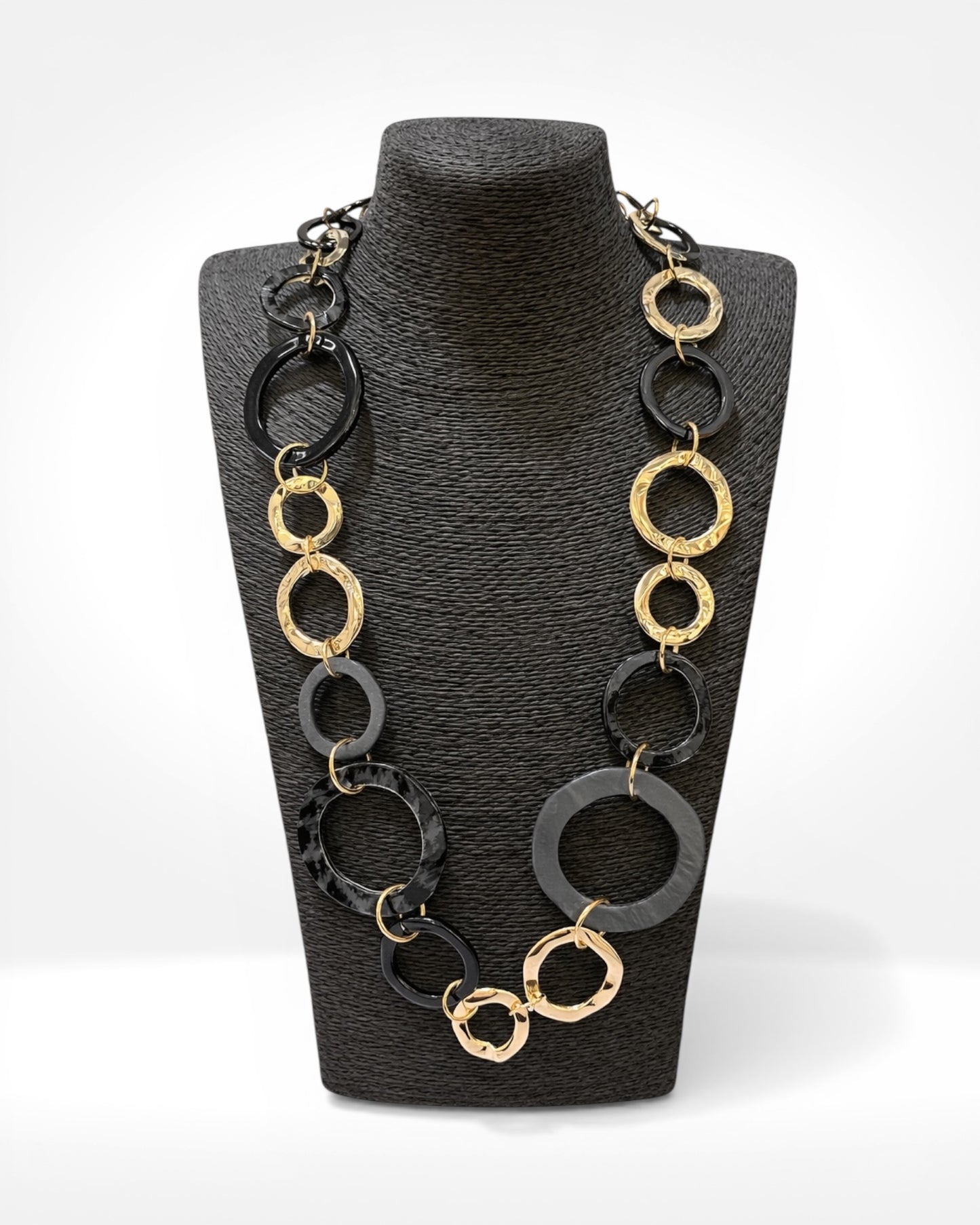 Black & Gold Link Necklace