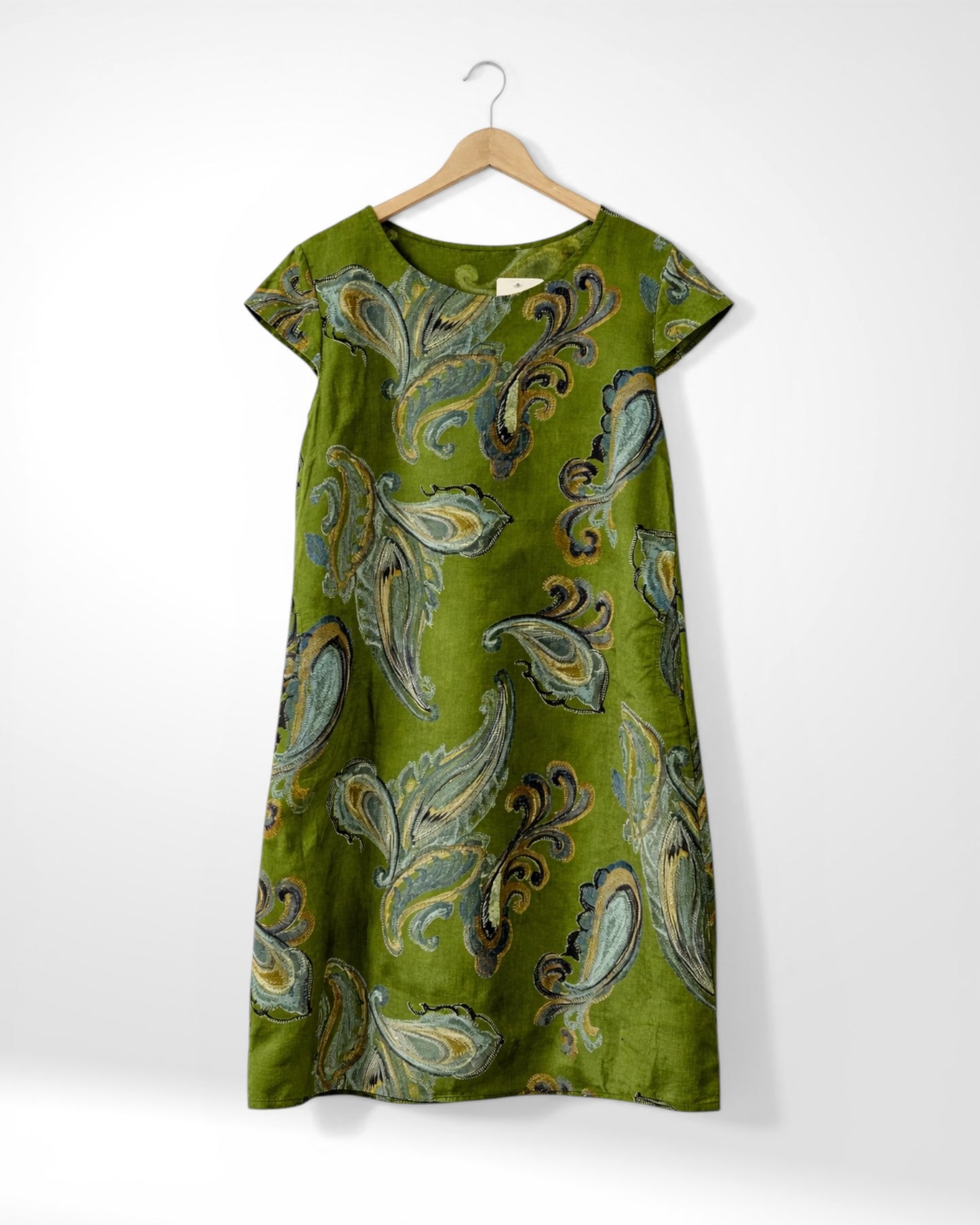 Paisley-Leinen-Kleid "Breeze"