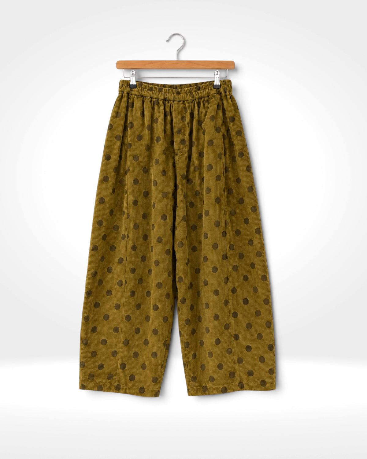 Mustard Dot Corduroy Trousers (Bella Blue)