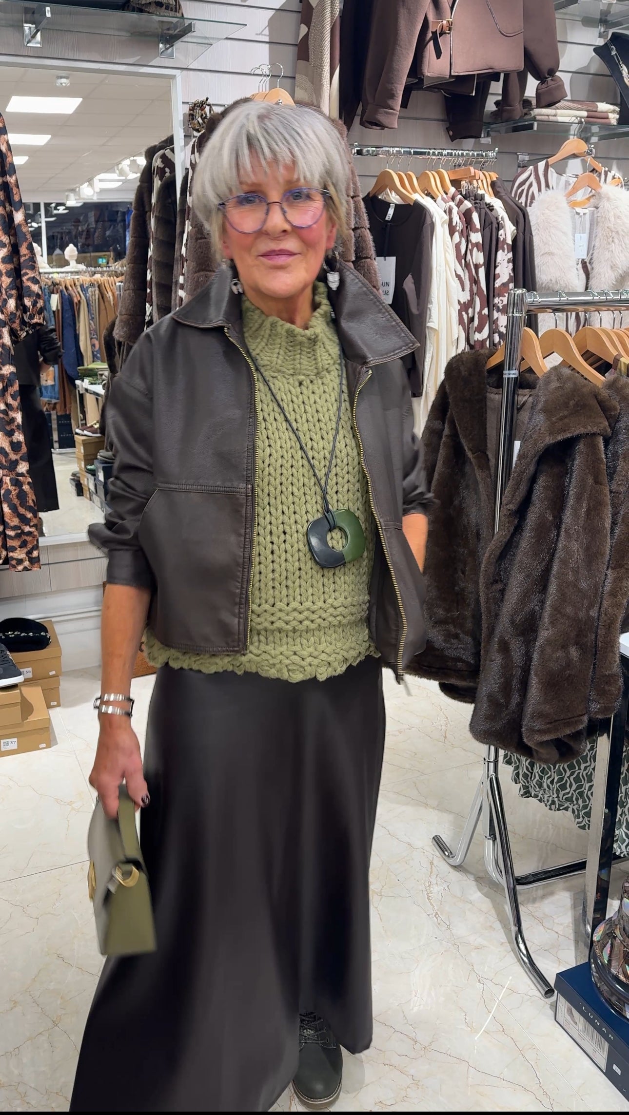 Mocha Luxe Faux Leather Maxi Skirt