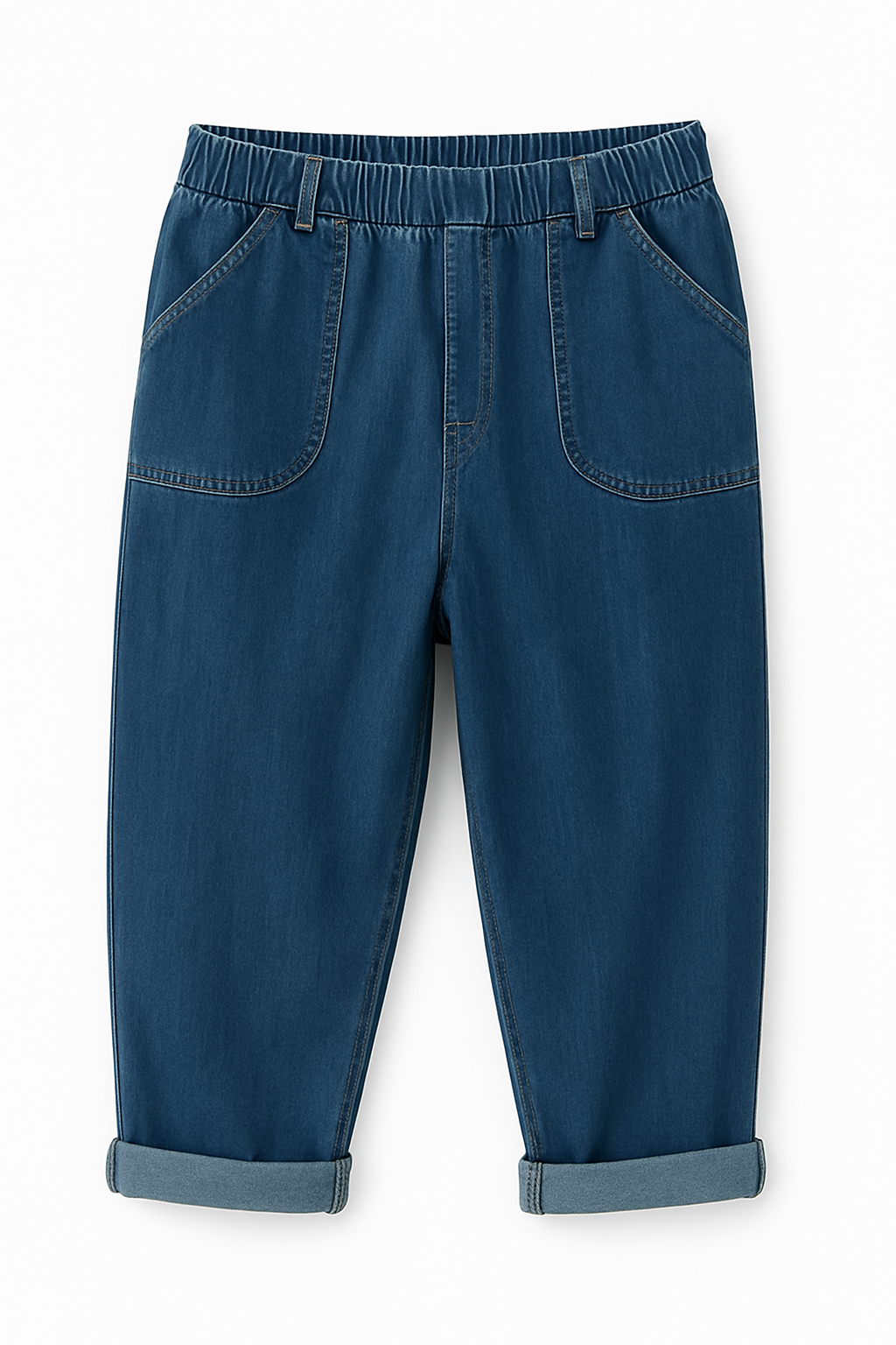 Casual Stretch Waist Denim Jeans