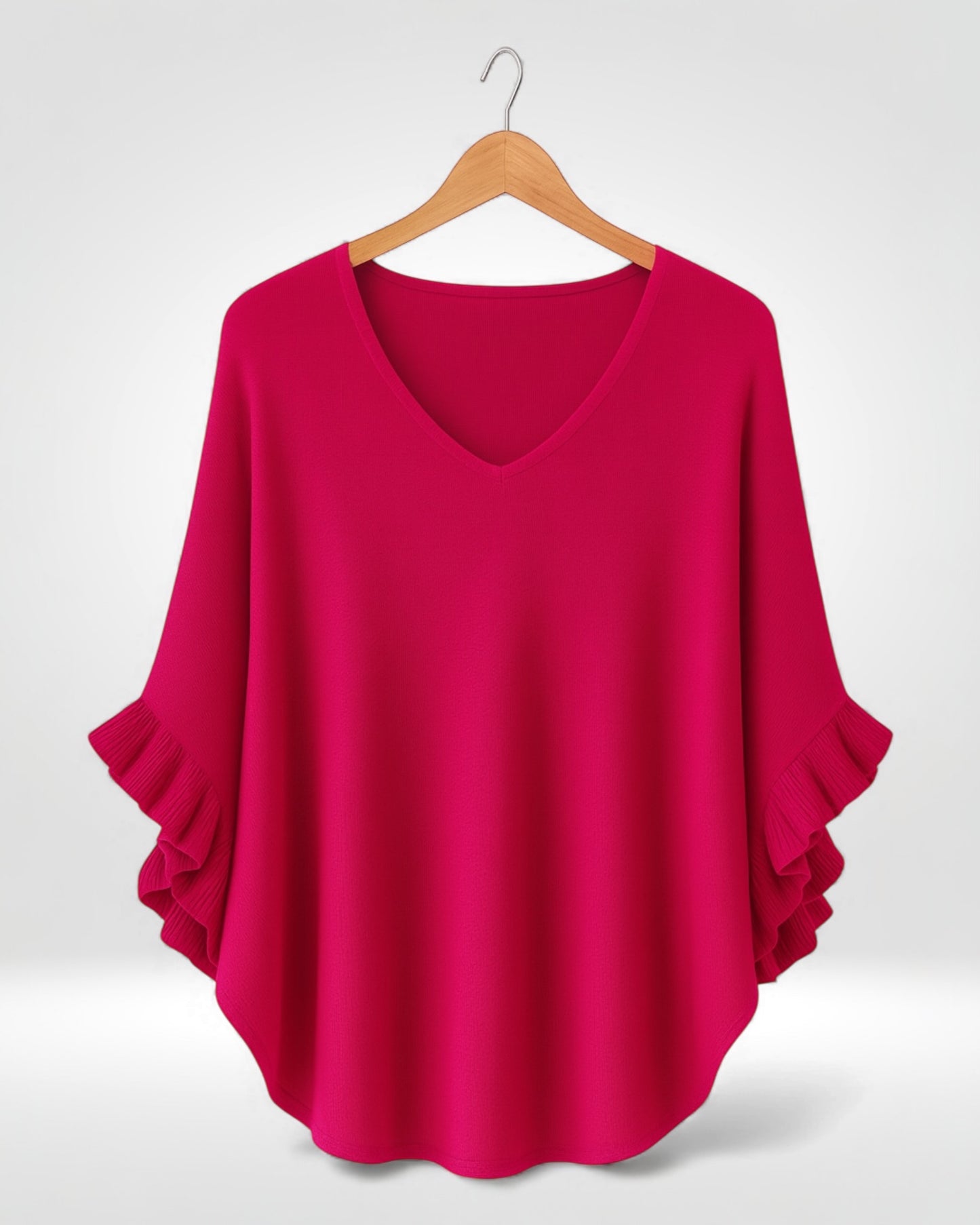 Ruffle-Sleeve Knit Top