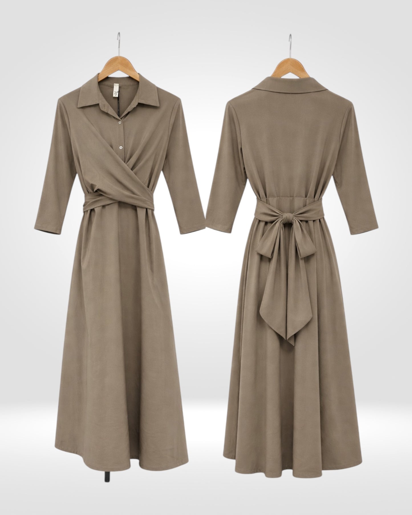 Classic Wrap Midi Dress