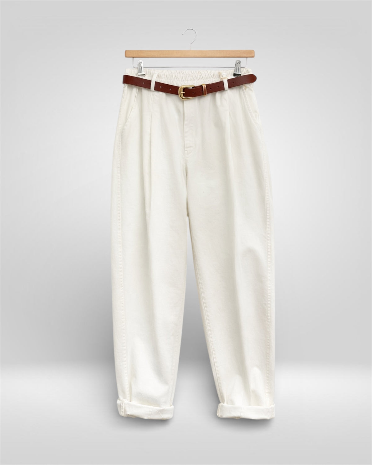 Pantalon fuselé en coton doux
