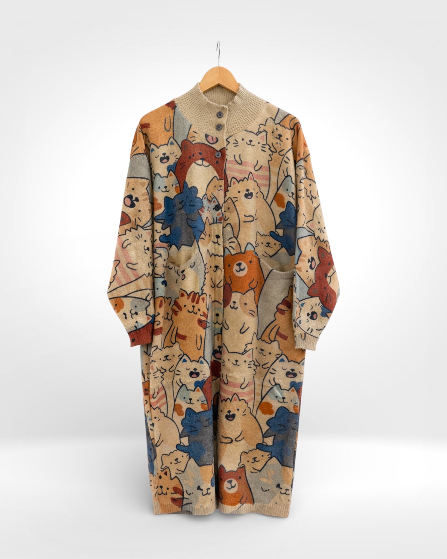 Paws & Pals Long Knit Cardigan (Bella Blue)