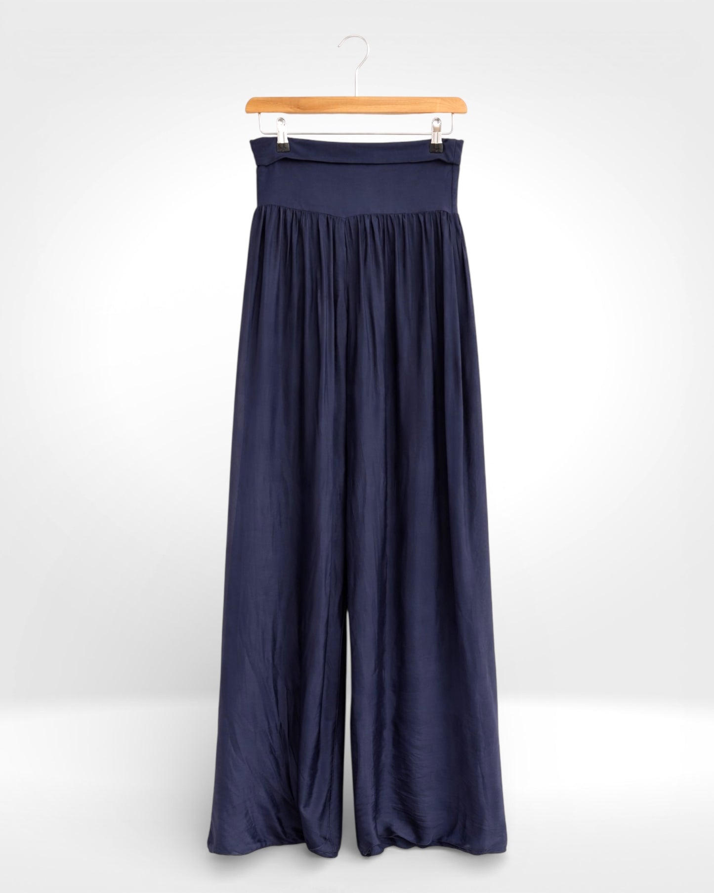 Silk Wide-Leg Trouser