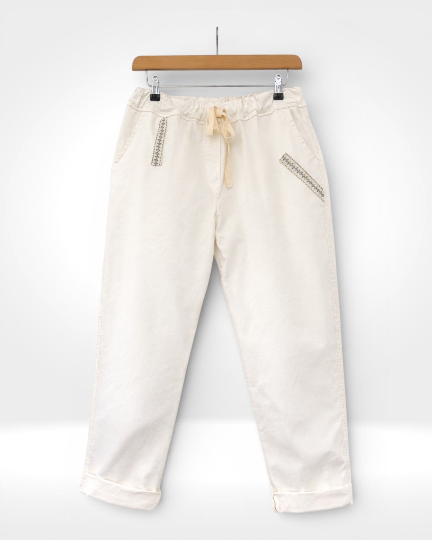 Drawstring Cotton Trousers