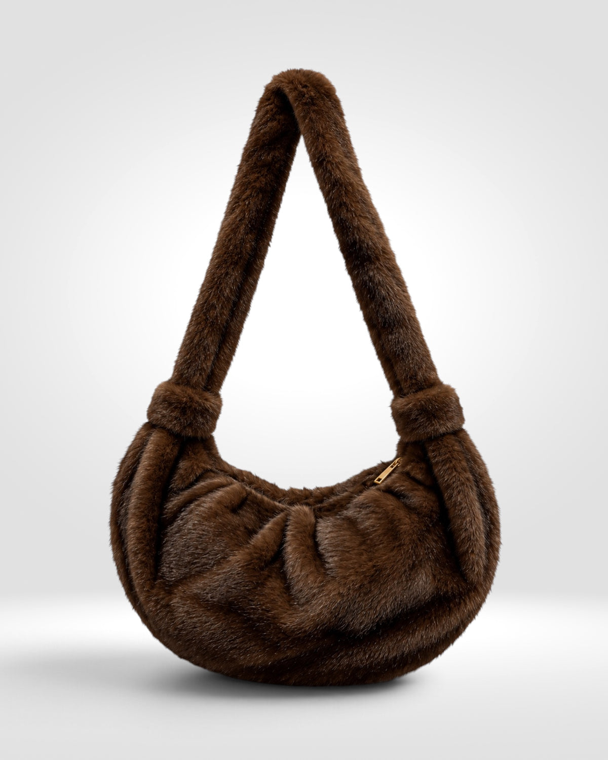 Luxury Faux Fur Hobo Shoulder Bag
