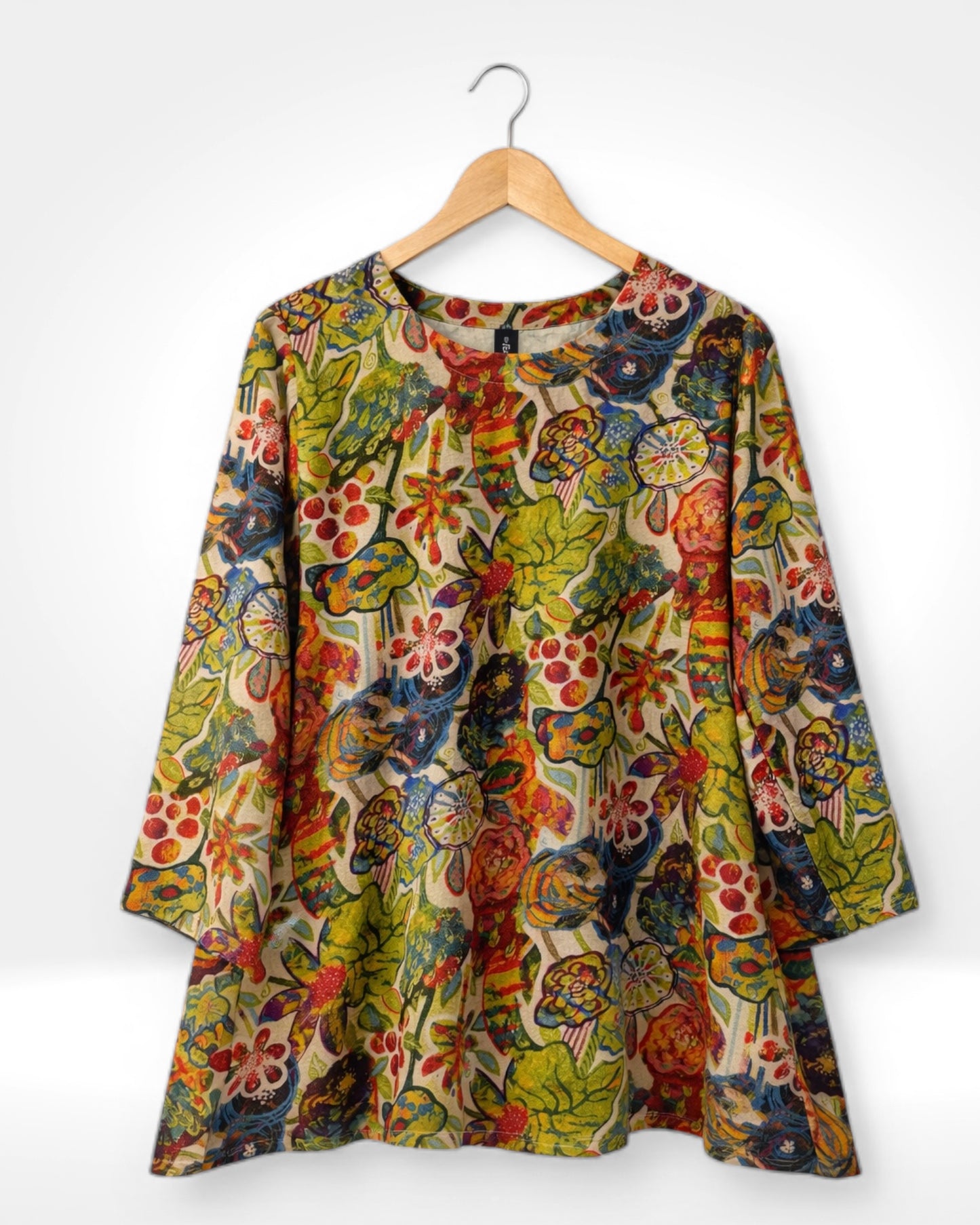Multicolour Printed Smock Top (Bella Blue)
