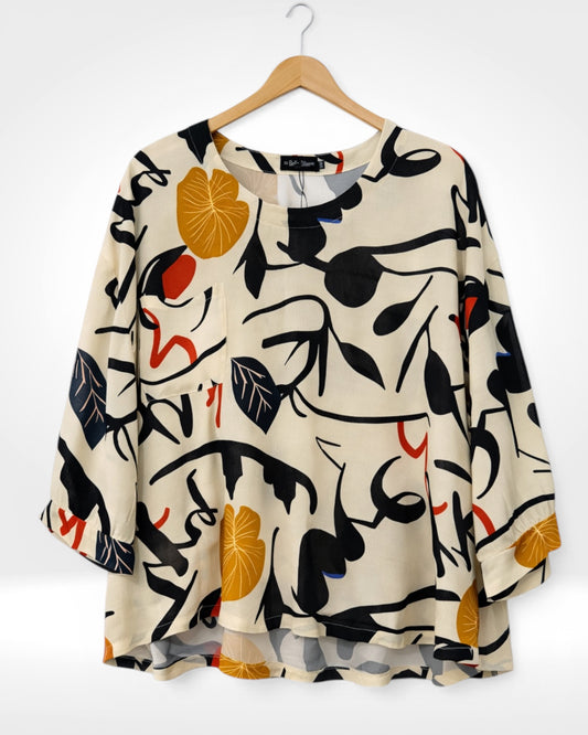 Abstract Muse Blouse (Bella Blue)
