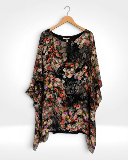 Silk Garden Batwing Long Top