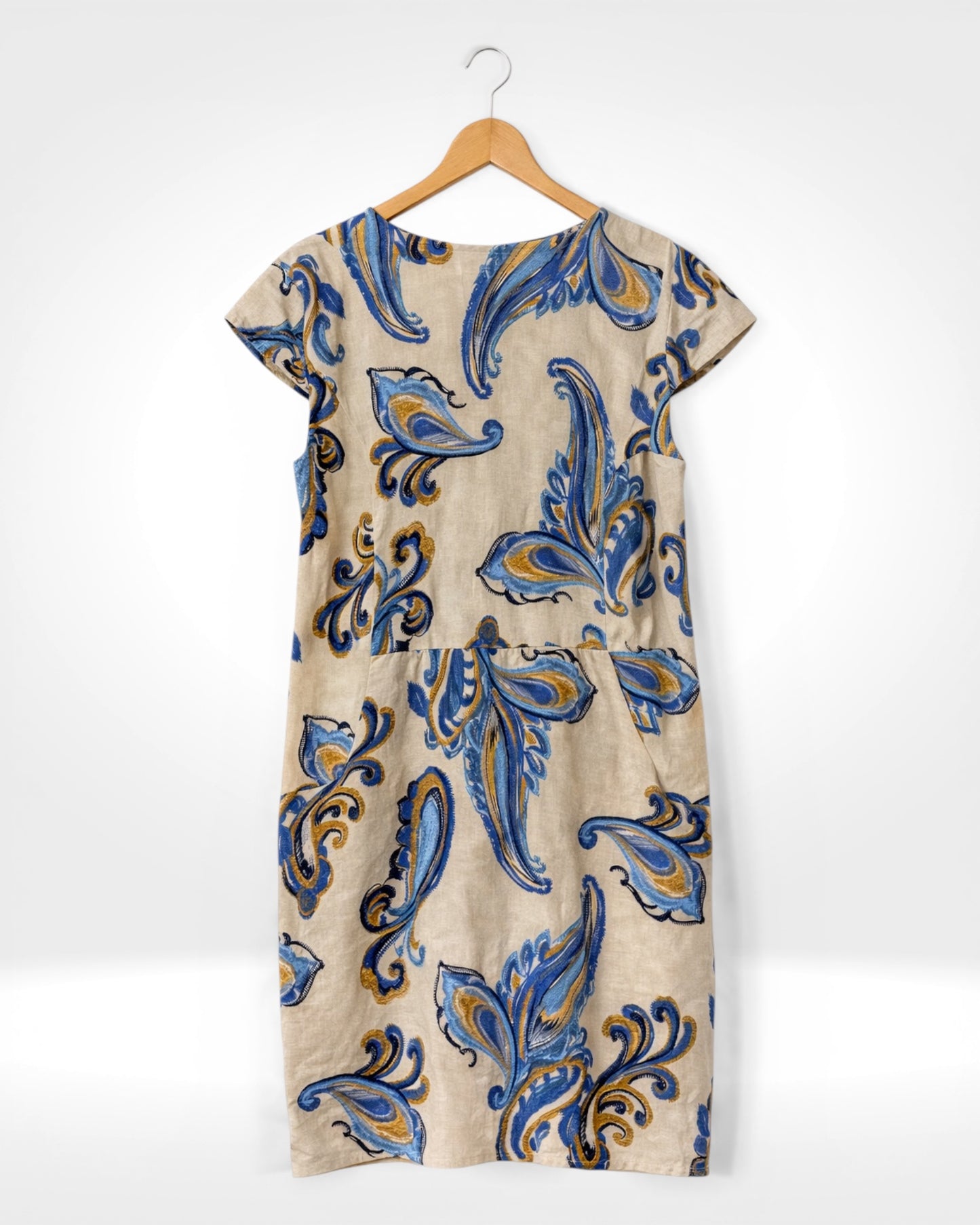 Paisley-Leinen-Kleid "Breeze"