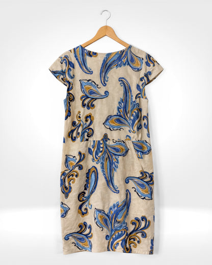 Paisley-Leinen-Kleid "Breeze"