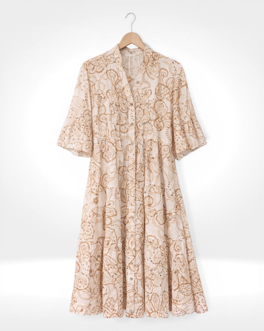 Embroidered Anglaise Tiered Dress