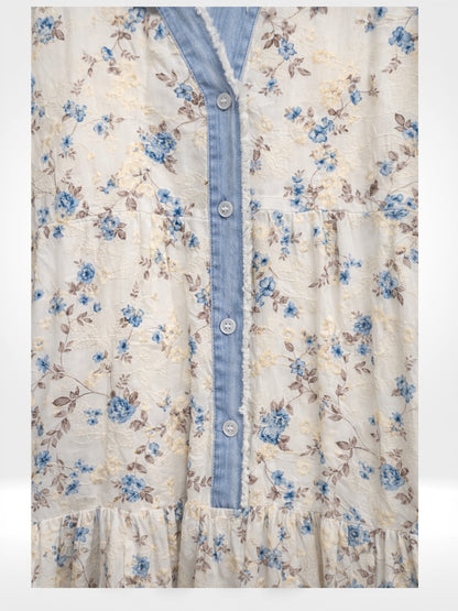 Willow Bloom Tiered Chambray Dress