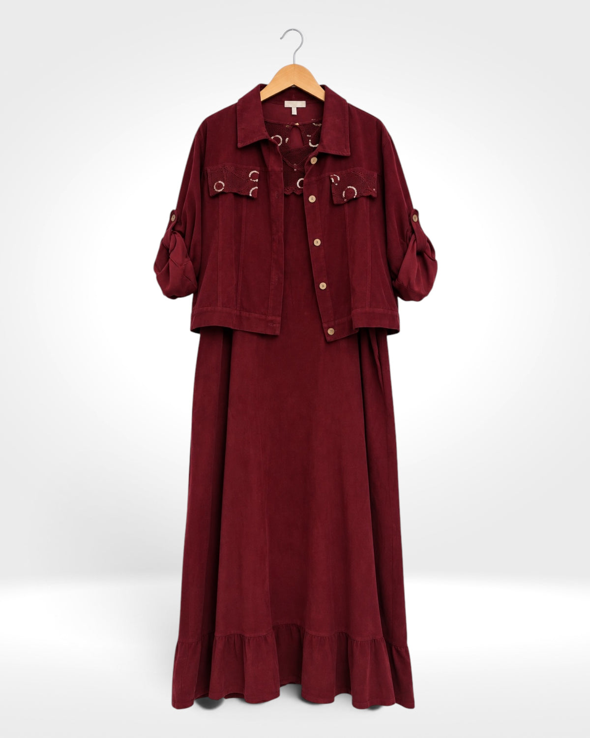 Elowen Layered Maxi Dress & Jacket Set