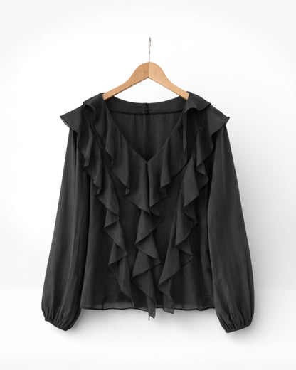 The Cascade Ruffle Blouse