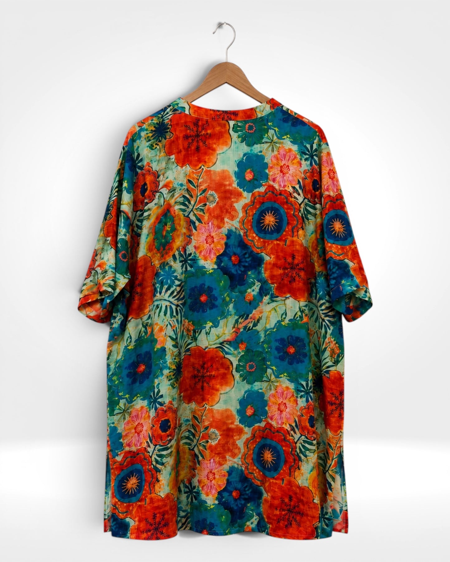 Coastal Bloom Collar Tunic (Bella Blue)