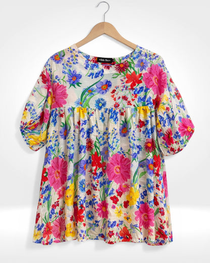 Blouse chasuble de jardin Meadow Bloom (Bleu Bella)