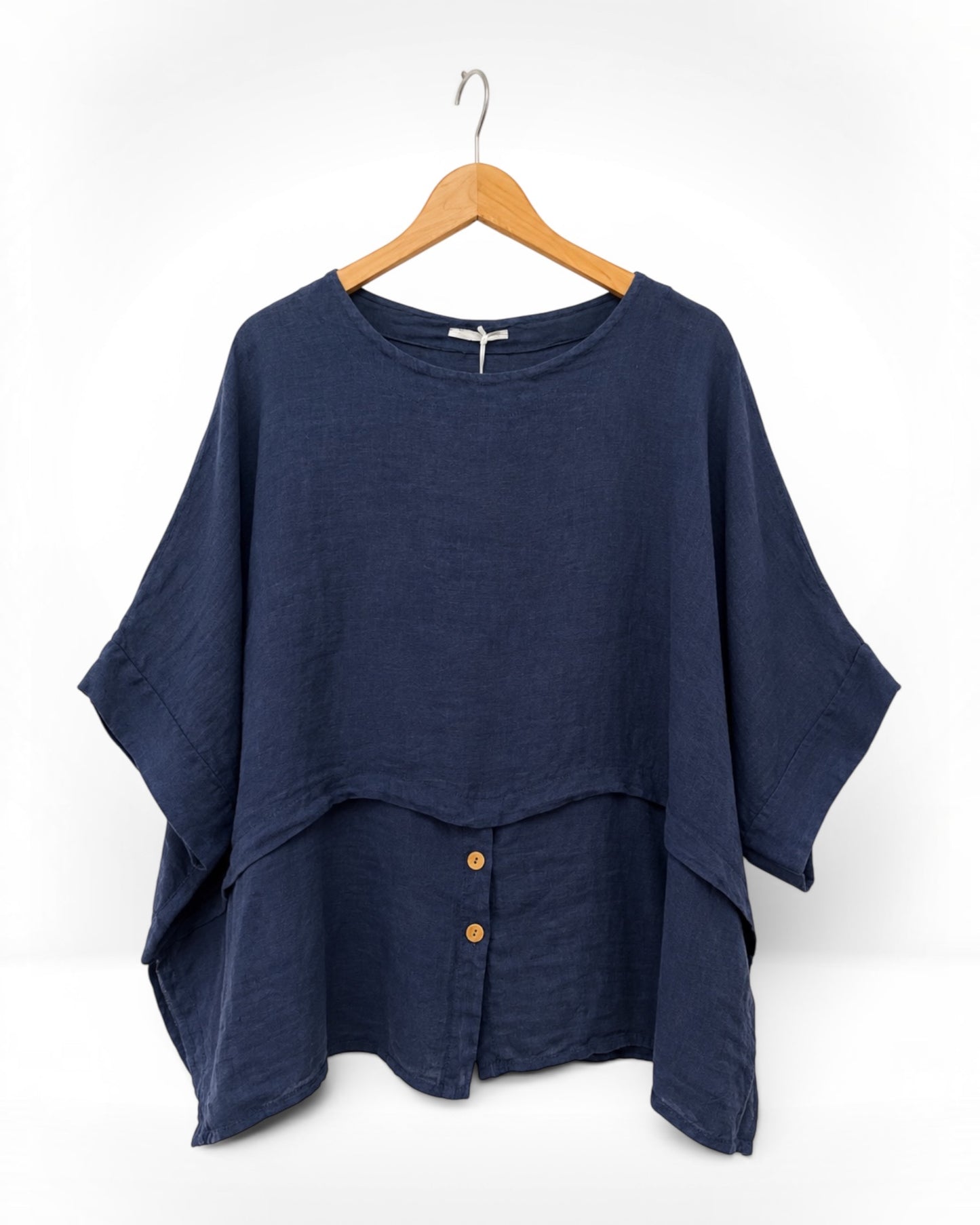 Button Detail Linen Top